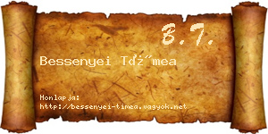 Bessenyei Tímea névjegykártya