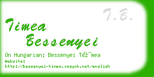 timea bessenyei business card